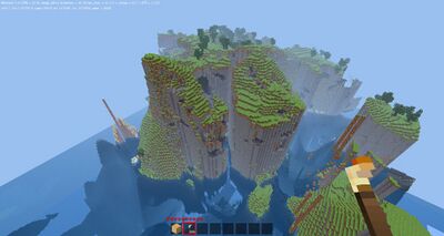 Extreme terrain and a world boundary in indev mapgen, Minetest 0.4.9