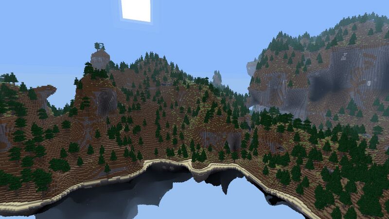 File:Minetest Game floatland coniferous forest.jpg